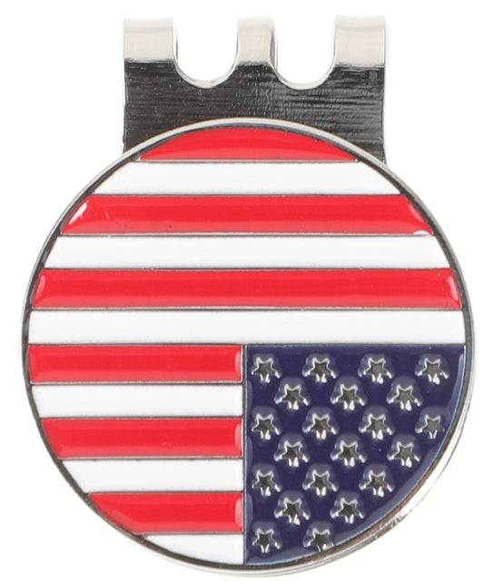 American Flag Golf Ball Marker + Clip